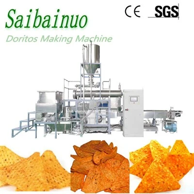 Máy đùn trục vít đôi chiên Doritos Máy chế biến đồ ăn nhẹ